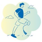 Person running illustration