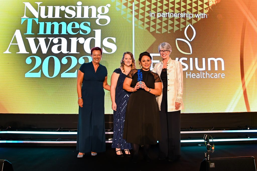 Nursing Times Award - with TEWV winner Jude Rose.