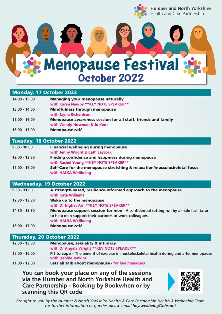 Festival to mark World Menopause Day Tees Esk and Wear Valley NHS