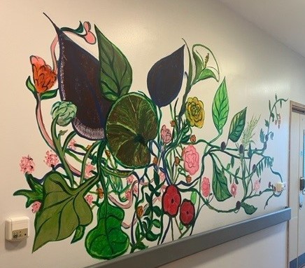 One of the new flower murals