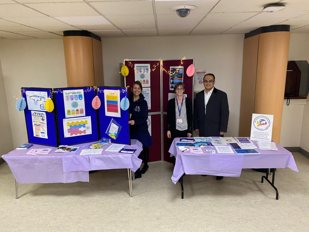 Information tables at the World Delirium Awareness Day event