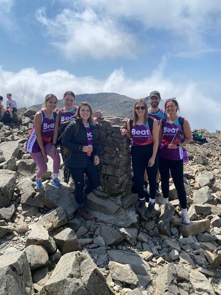 Members of the team at Scafell Pike