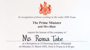 Invite to 10 Downing Street