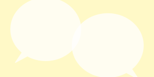 Speech bubbles on yellow background