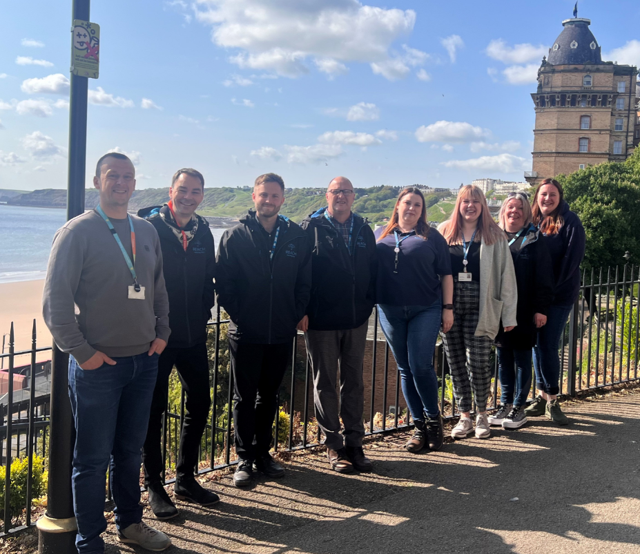 The REACH team - L-R: Jamie Middlemiss, Stephen Donaldson, Ben Sweeting, Richard Croall, Emma Locker, Emily Crowe, Emma Ward, Emma Watson