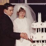 Pam and Robert on their wedding day