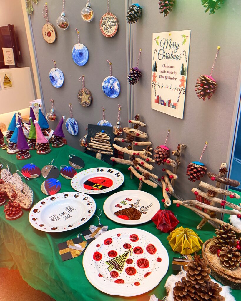 Crafts created by patients at Foss Park Hospital