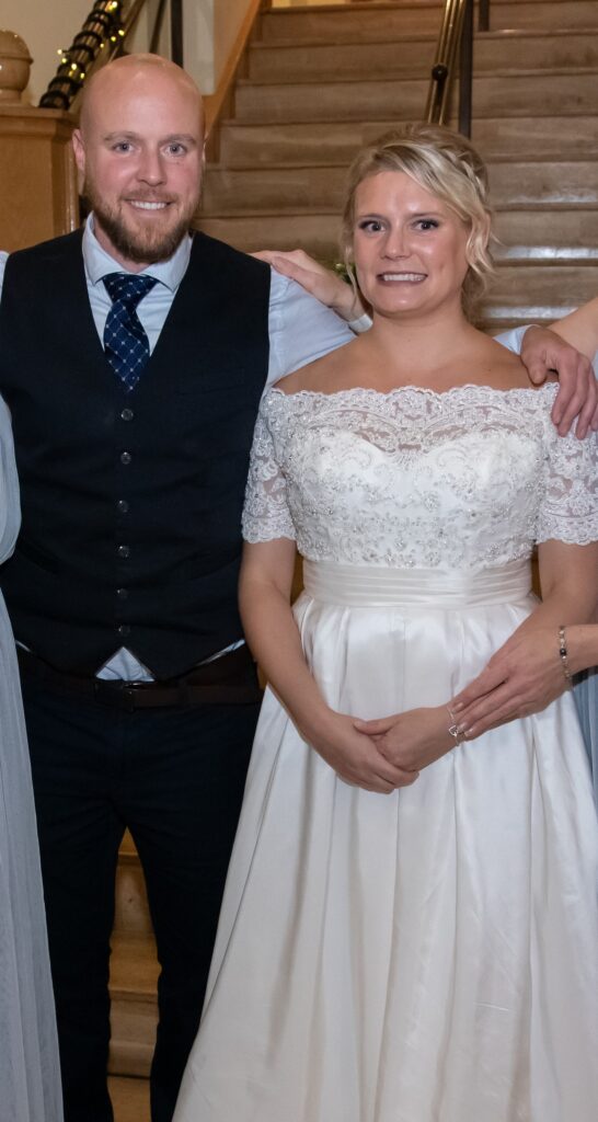 Jade Mitchel and brother Jordan and Jade's wedding.