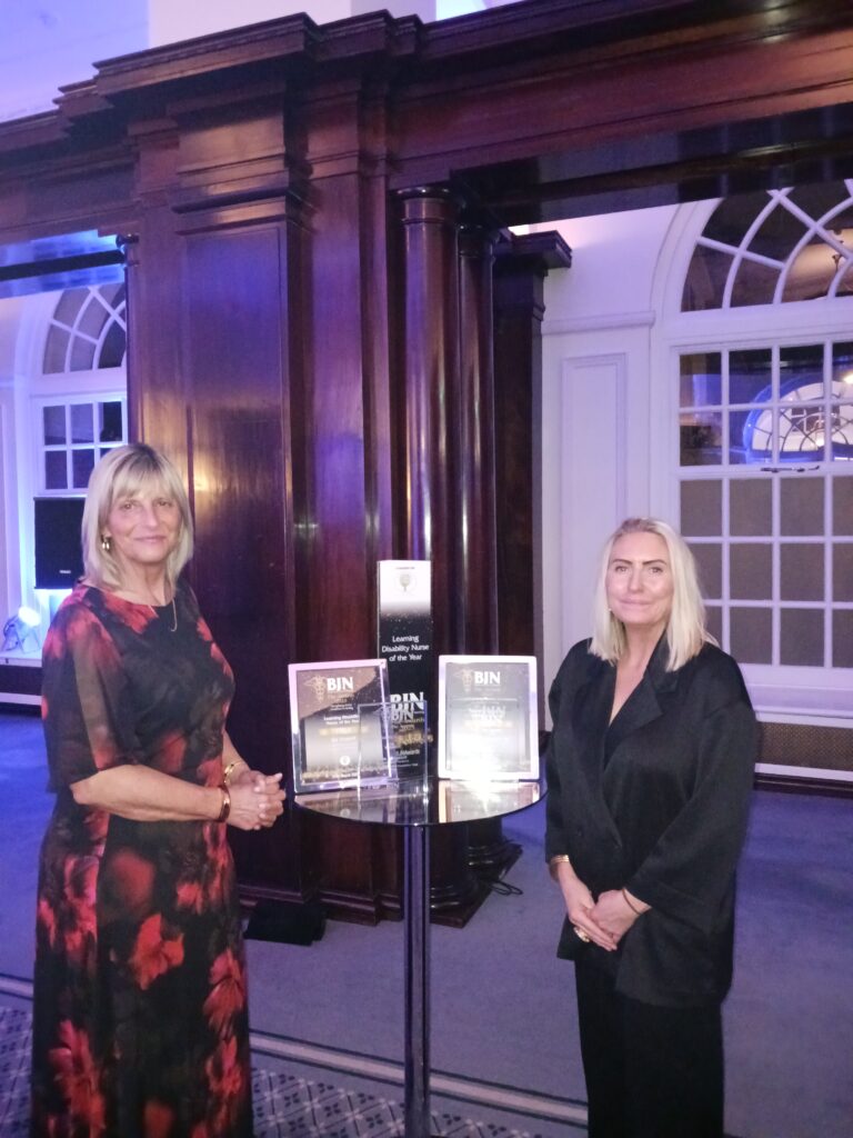 Sue and Claire at the awards