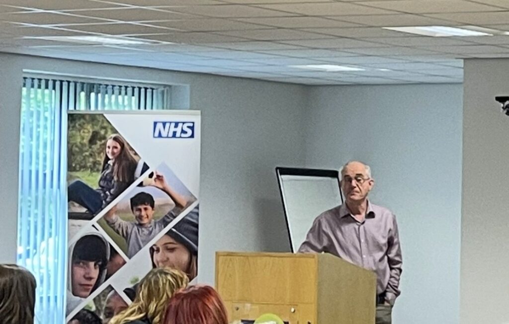Clive Ruggles speaking at the training event