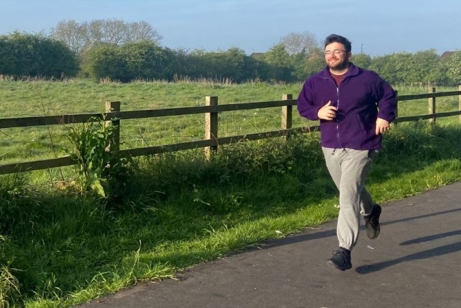 Ewan MacRae training for the 5k