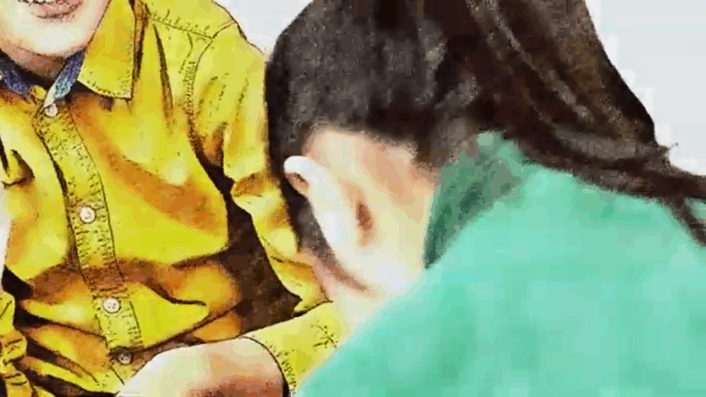 An image from the film where Poppy and Rae share their experiences.