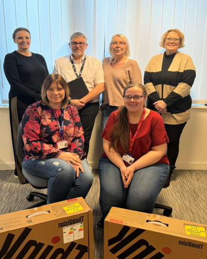 Back from left: Theresa Roberts, Craig Etherington, Victoria Marshall and Emma Wilson. Front from left: Dawn Lester and Rebekah Stamp. Other team members, not included in the photo, are Jodie Jones and Lora Brooks.
