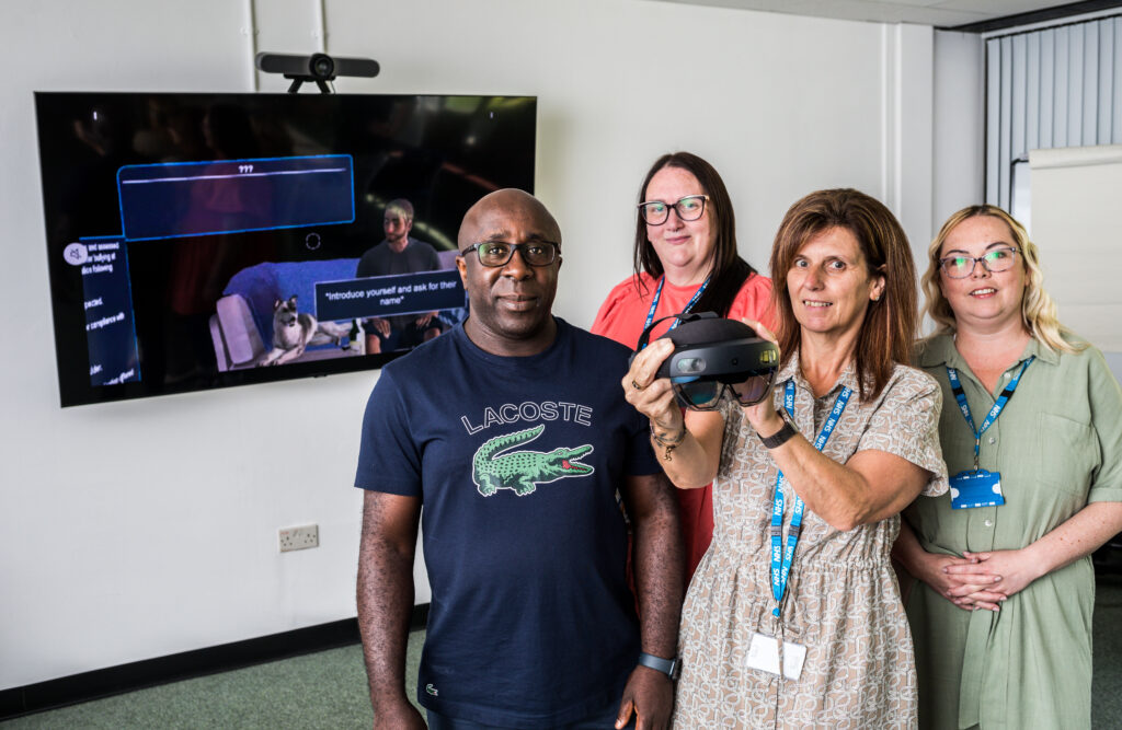 A photograph of the students who trialled the AR crisis training simulator