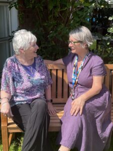 Linda Benson with Beverley Murphy, our chief nurse and interim deputy chief executive, at the Woodside Hub.