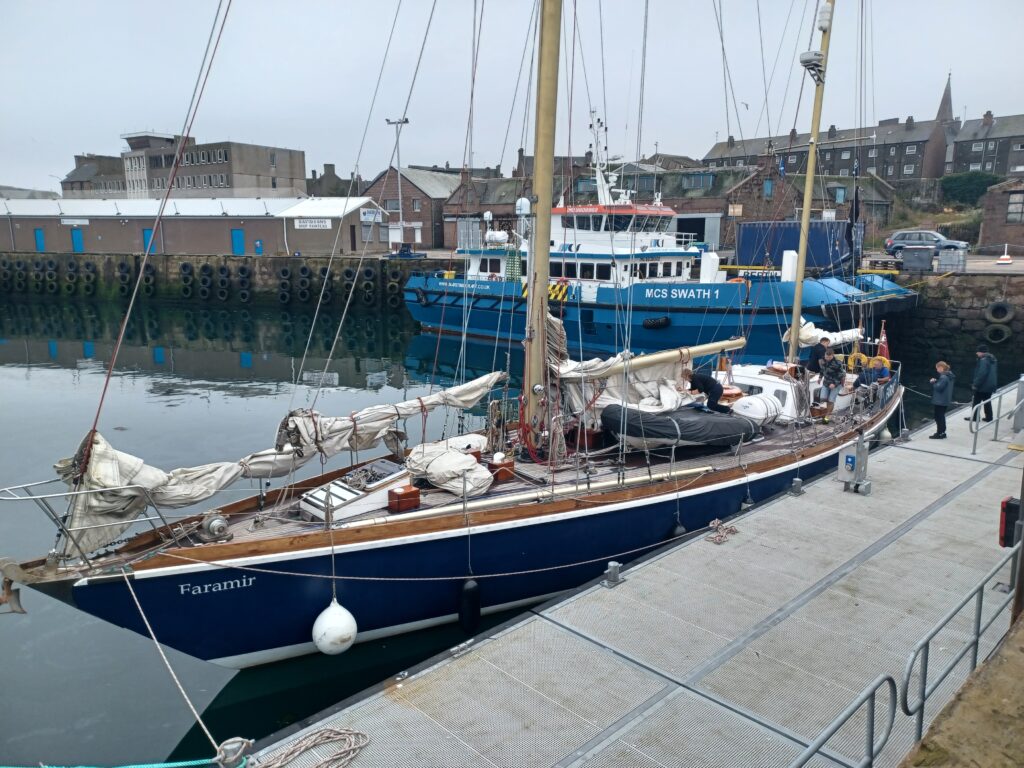 The boat from the 2025 Voyage to Recovery 