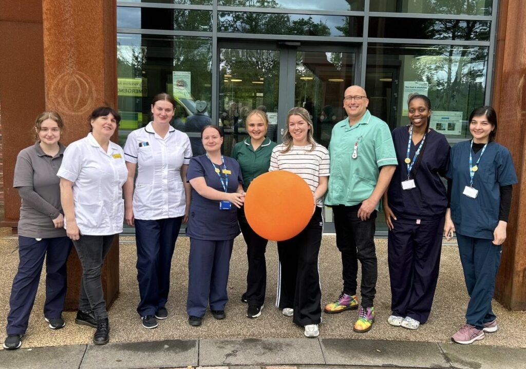 Staff outside of Foss Park Hospital in York