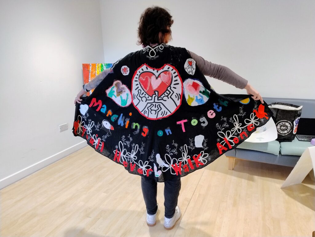 A photo of the 'Cape of Good Health' that Foss Park patients made.