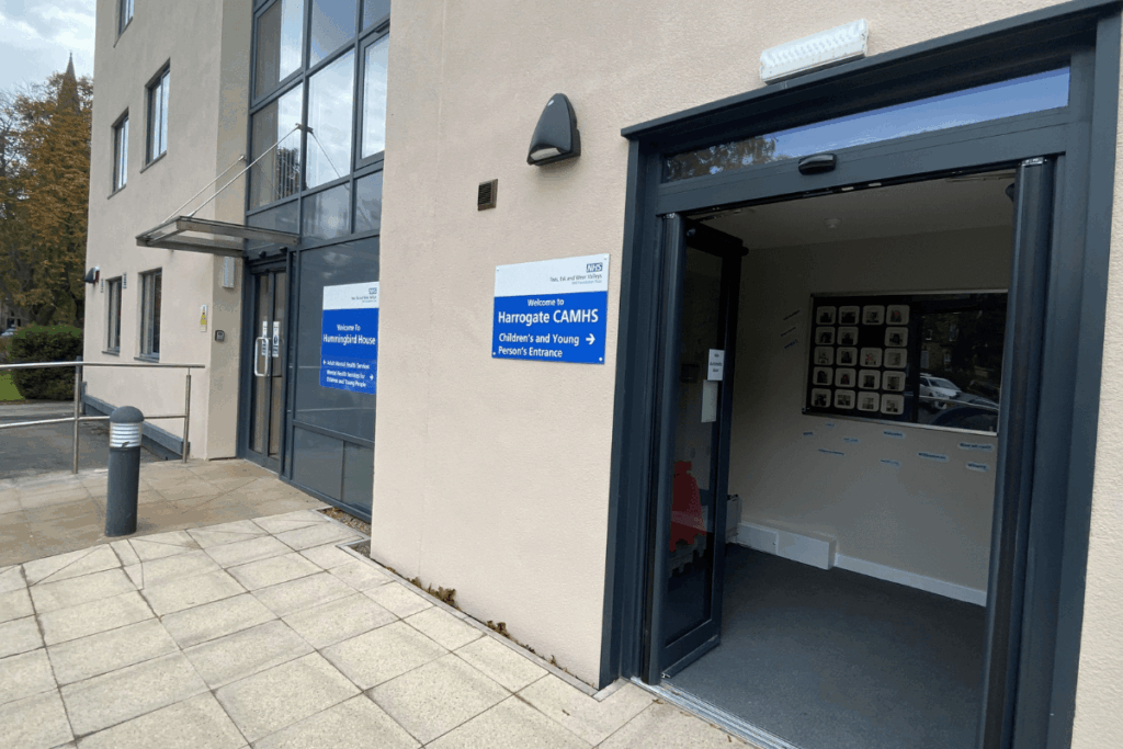 Hummingbird house showing two different entrances one for adults and one for CAMHS