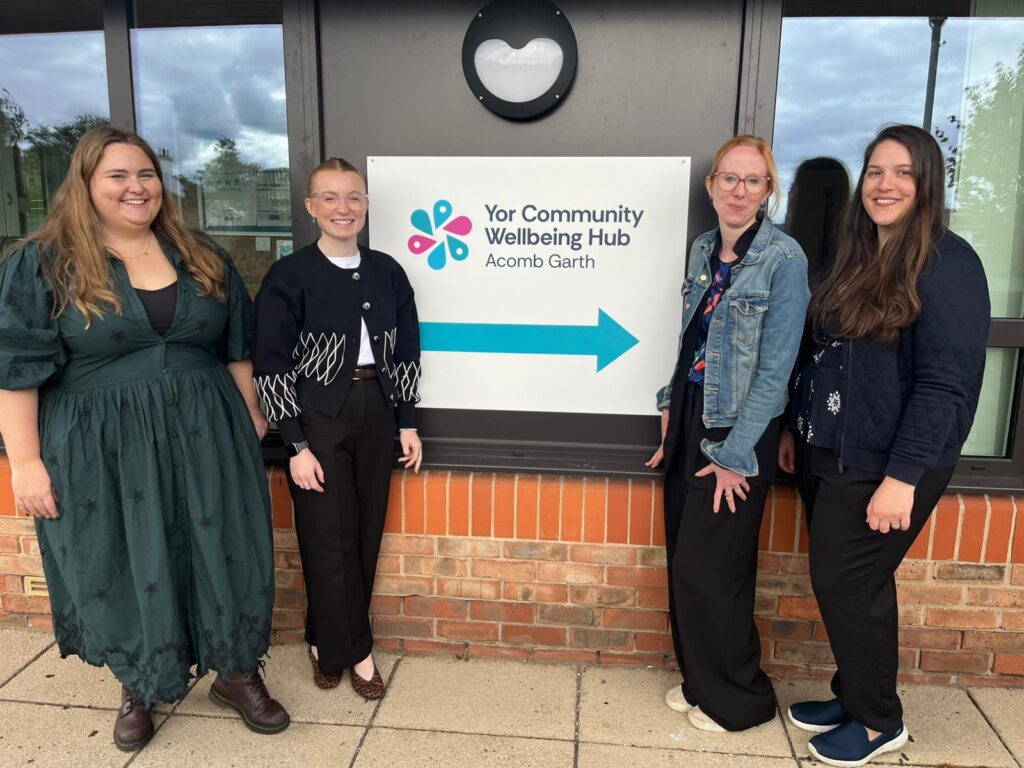 Staff outside the new Yor Community Wellbeing Hub left to right: Hannah Keith, Savannah Thompson Kate Helme and Lorriane Fourie