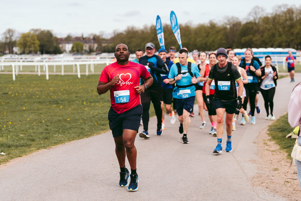 Runners on the TEWV 10k course
