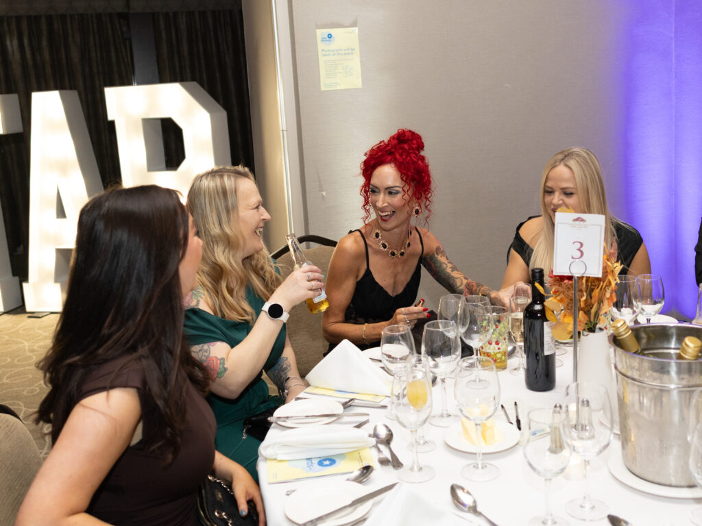 Star Awards guests enjoying food and drink