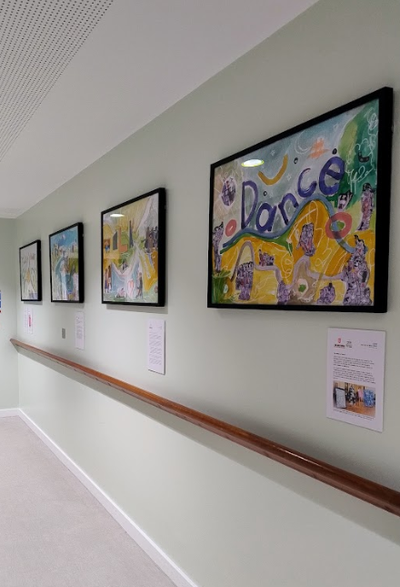 Patient artwork on display in the corridors at Foss Park Hospital