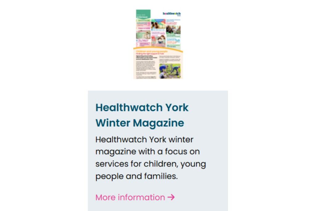 Healthwatch webpage