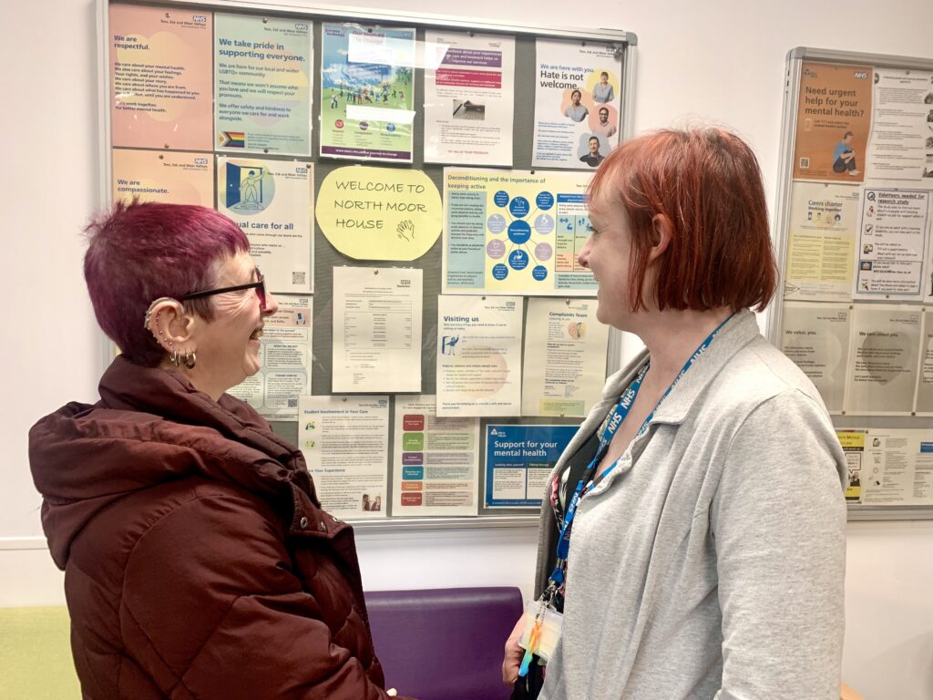 Involvement member Julianna with trust phycologist Samantha Short.