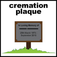 Cremation plaque