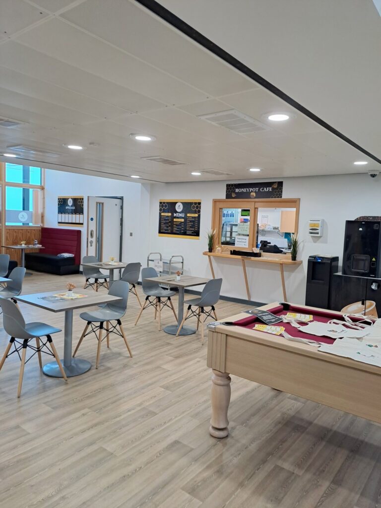 The Hive - pool table and cafe area