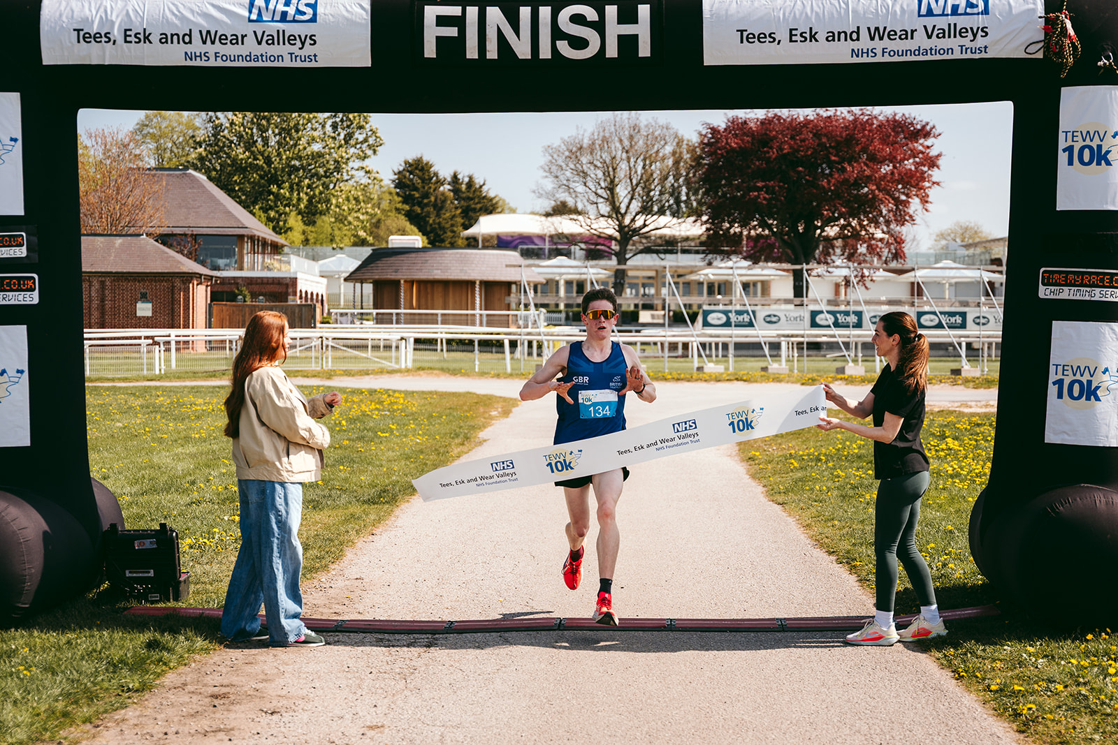 The finish line at the 2026 TEWV 10k