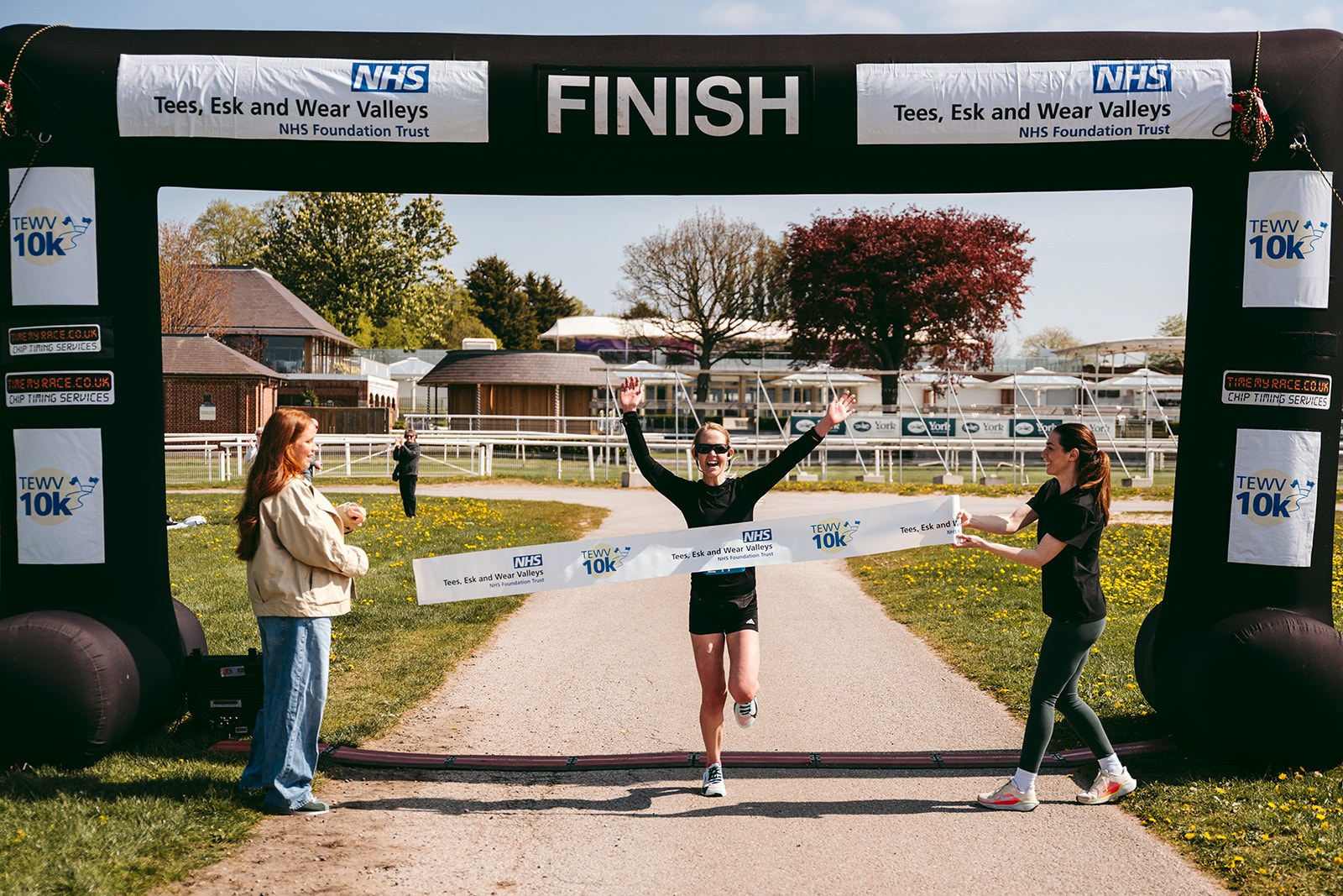 The finish line at the 2026 TEWV 10k