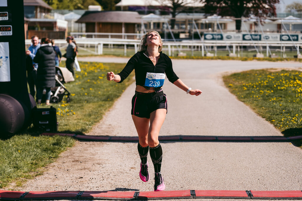 The finish line at the 2026 TEWV 10k