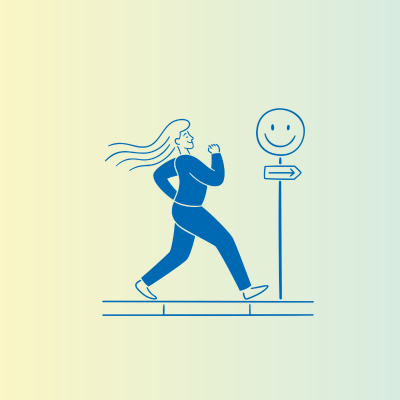 Person walking in the right direction