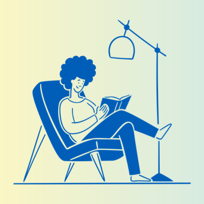 Person reading a book