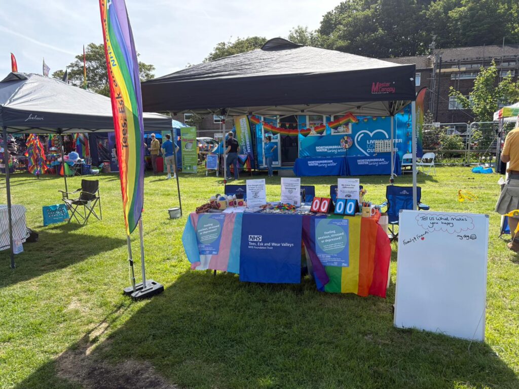 Our trust's stall at Durham Pride 2026