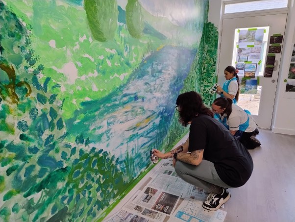 The creation of the mural