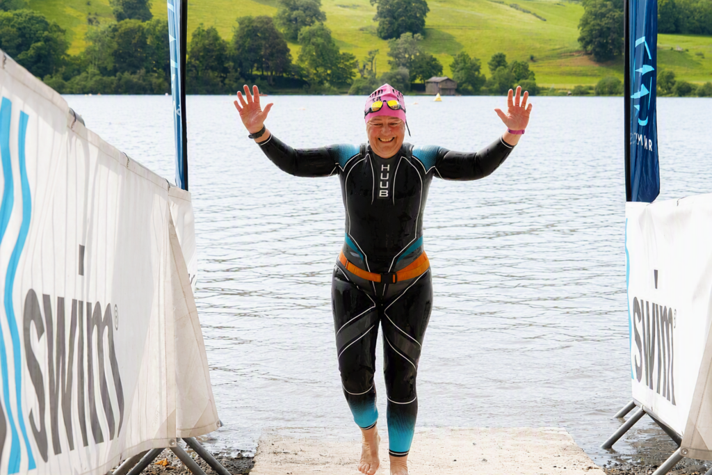 Christine during a Chillswim challenge