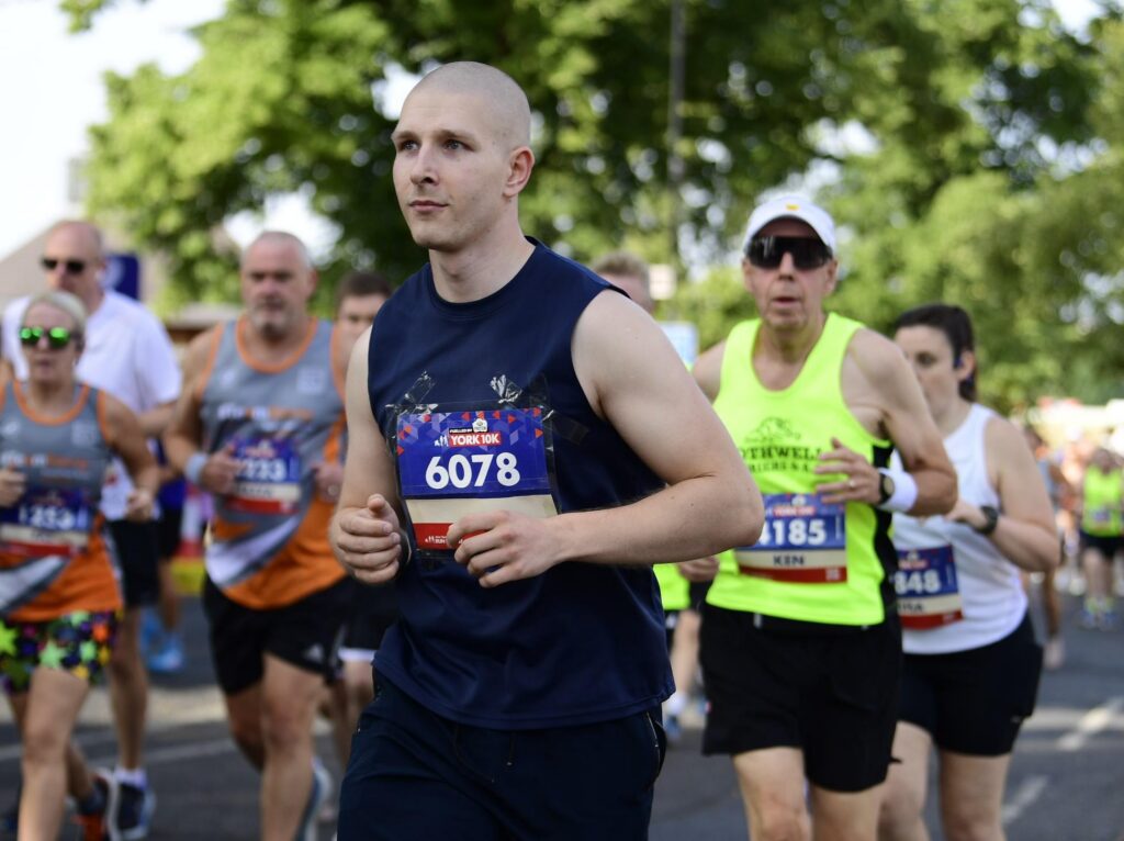 Piotr Pacych in a recent York running challenge