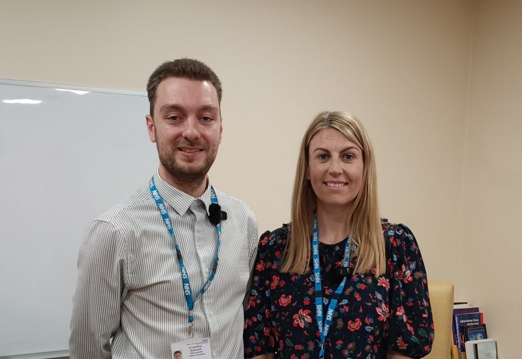 Dr Jonathan Summerill and Stephanie Foster