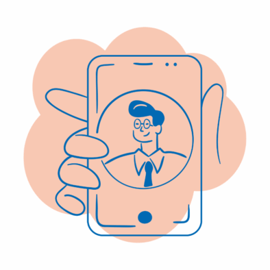 Illustration of mobile phone