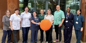 Staff outside of Foss Park Hospital in York