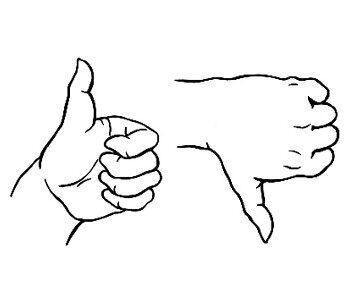 Thumb up, thumb down