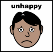 illustration of someone looking sad