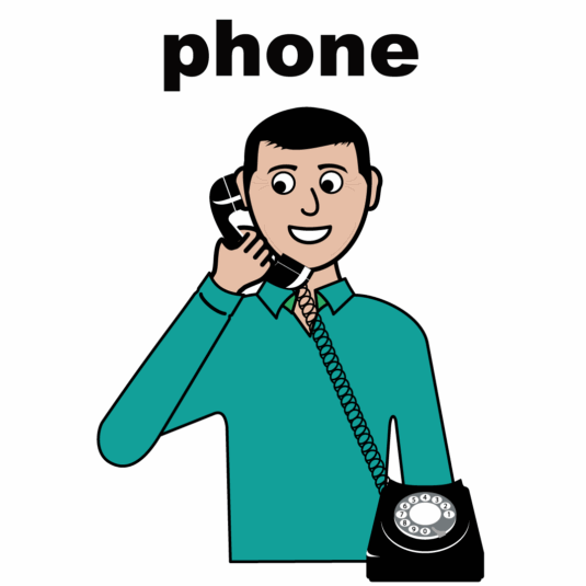 illustration of a person on a telephone