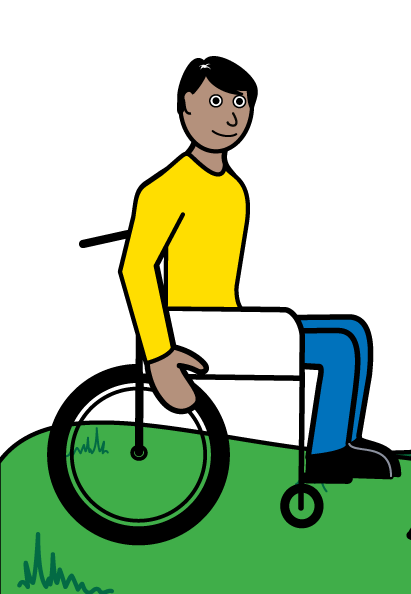 man in a wheelchair