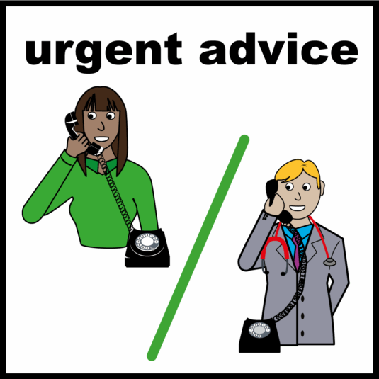 image of a doctor on the phone and a person on the phone