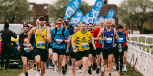 Runners setting off from the TEWV10k start line