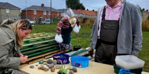 people getting involved in activities at the Waverley Wellbeing Garden